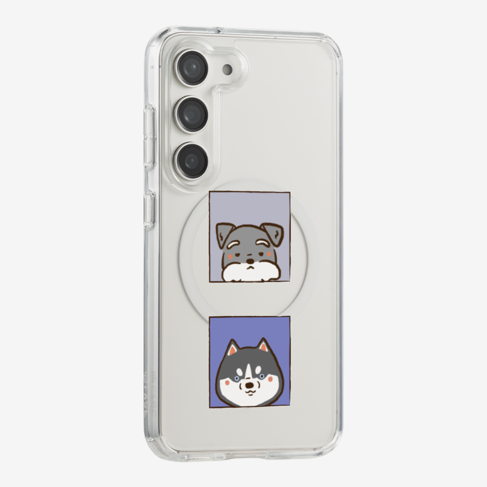Schnauzer and Husky Phone Case