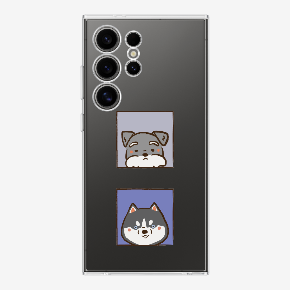 Schnauzer and Husky Phone Case