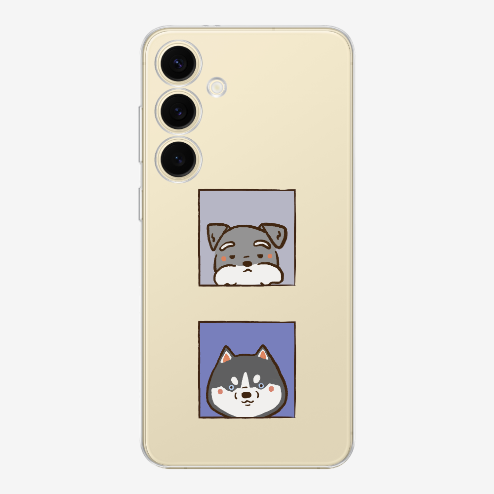 Schnauzer and Husky Phone Case