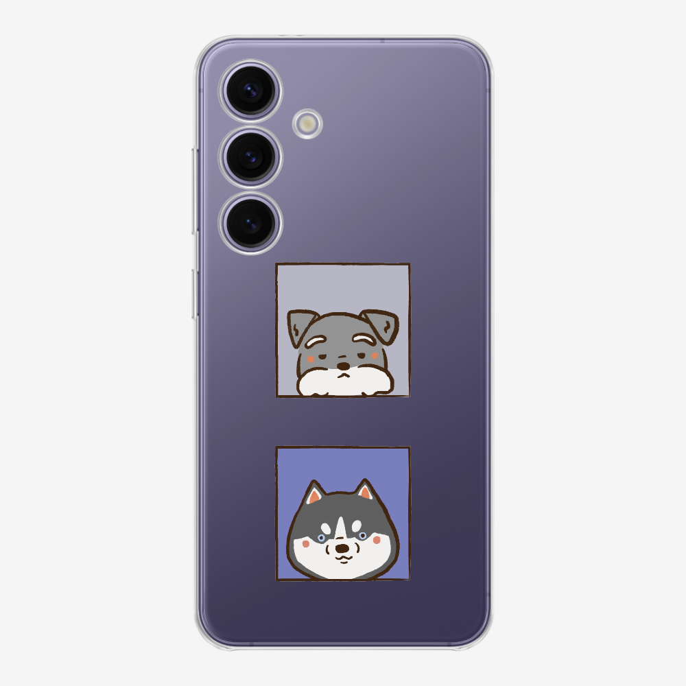 Schnauzer and Husky Phone Case