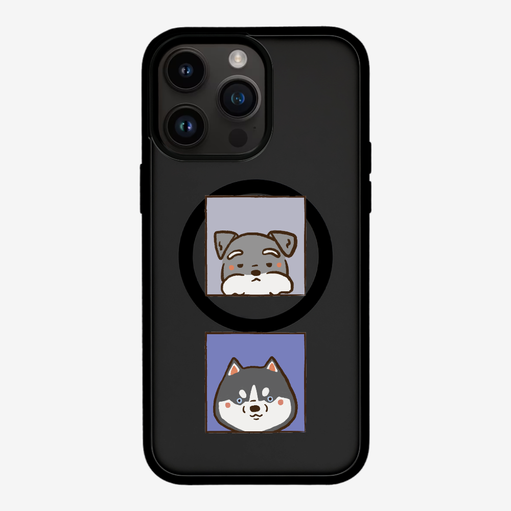 Schnauzer and Husky Phone Case