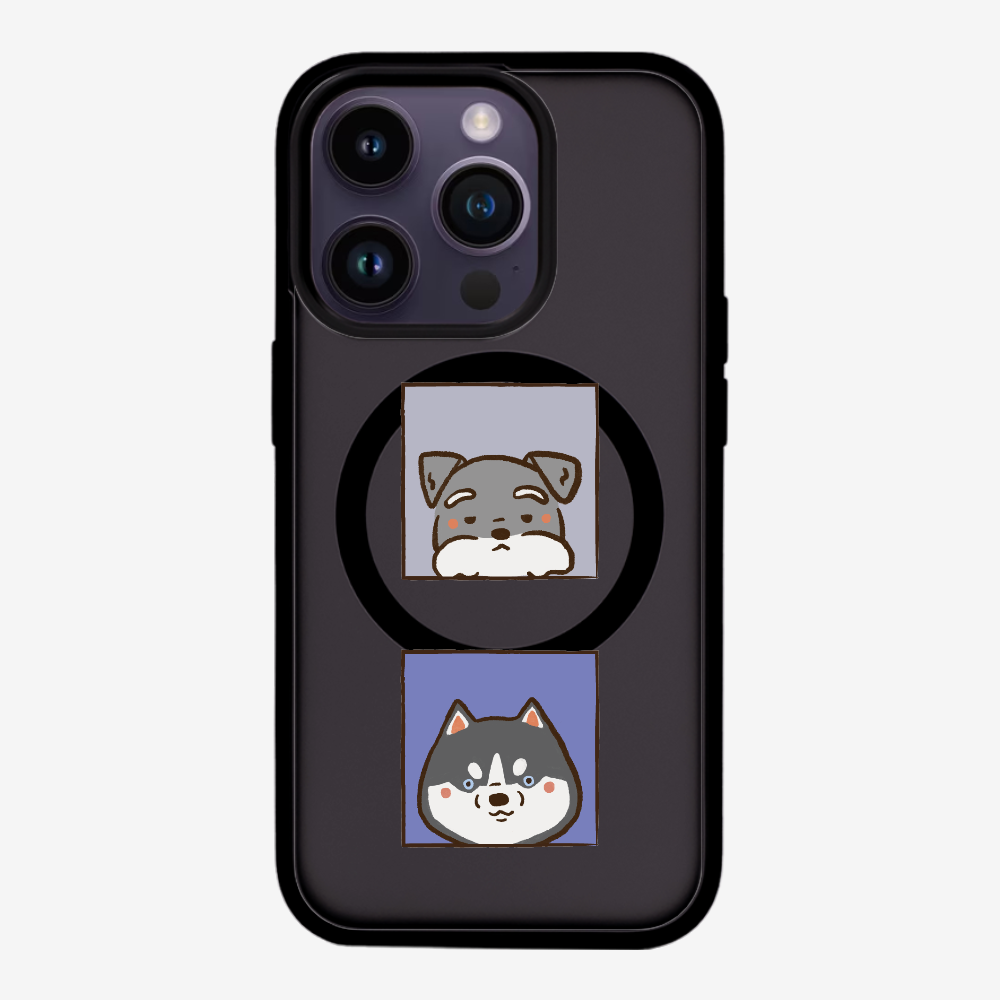 Schnauzer and Husky Phone Case