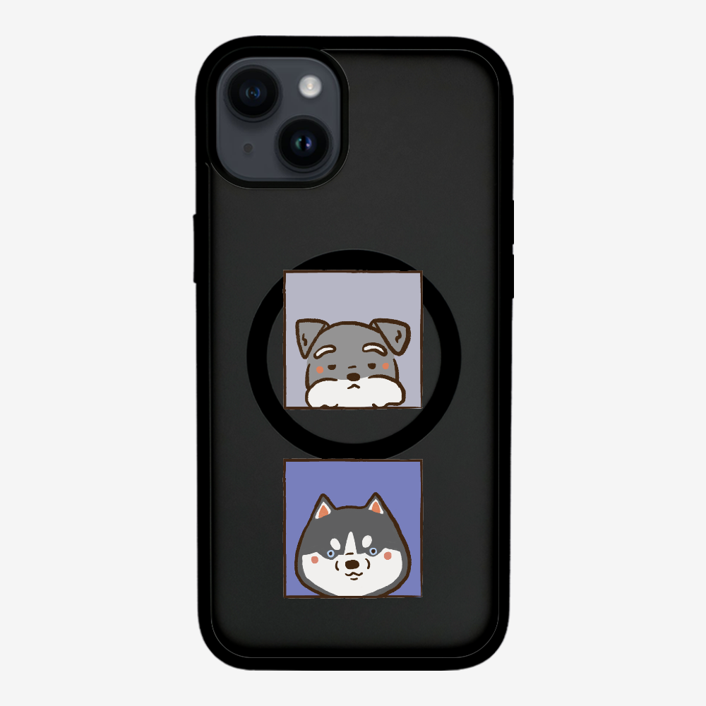 Schnauzer and Husky Phone Case