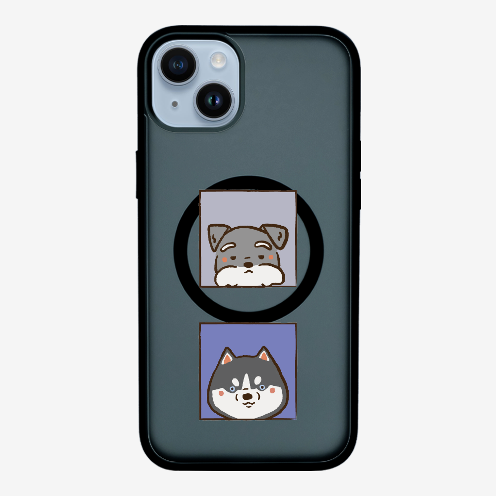 Schnauzer and Husky Phone Case
