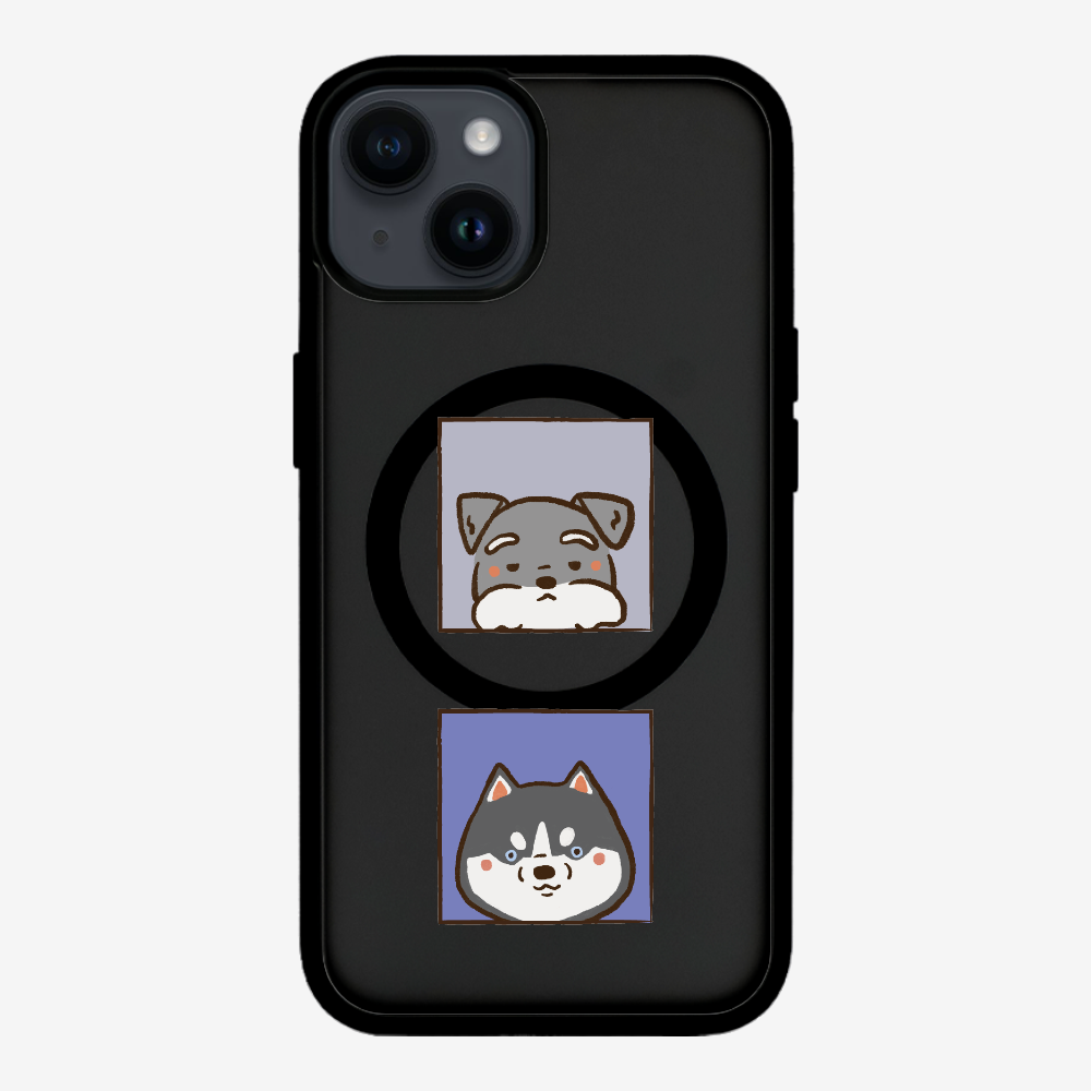 Schnauzer and Husky Phone Case