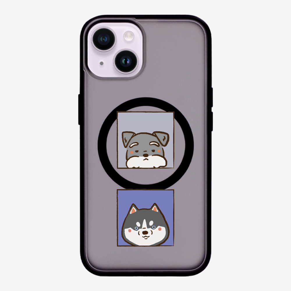 Schnauzer and Husky Phone Case