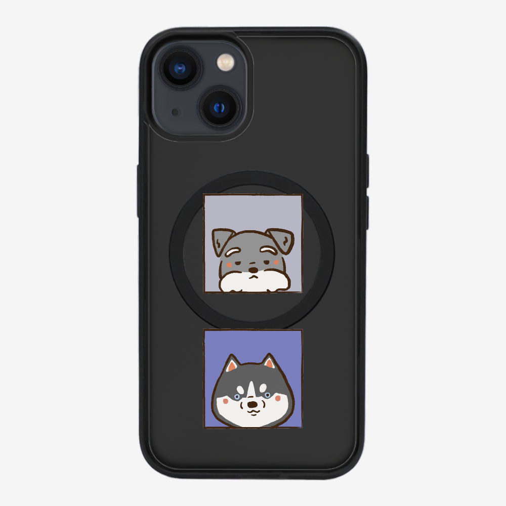 Schnauzer and Husky Phone Case