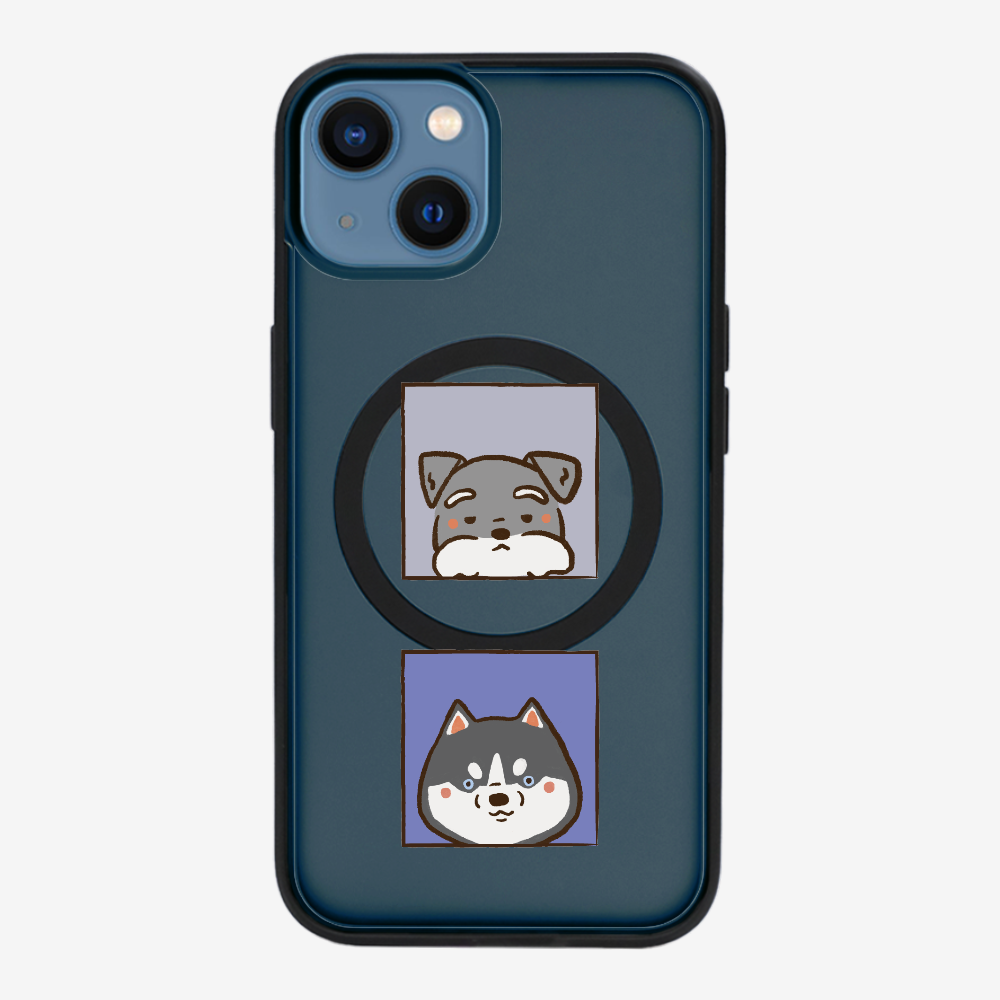 Schnauzer and Husky Phone Case