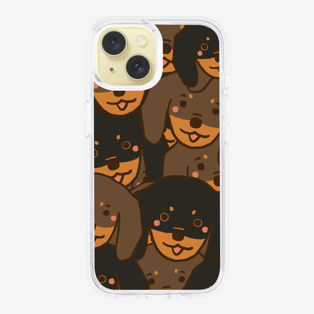 Crowded Dachshund Phone Case