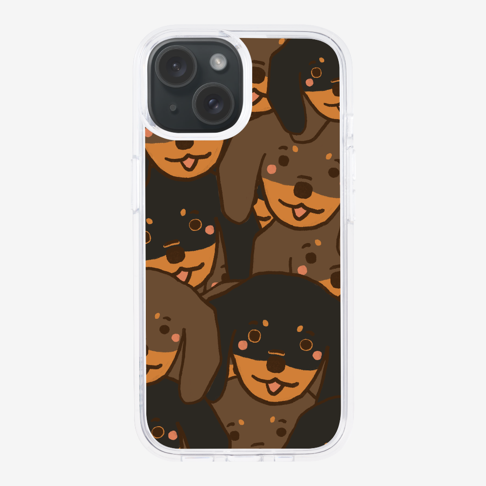 Crowded Dachshund Phone Case