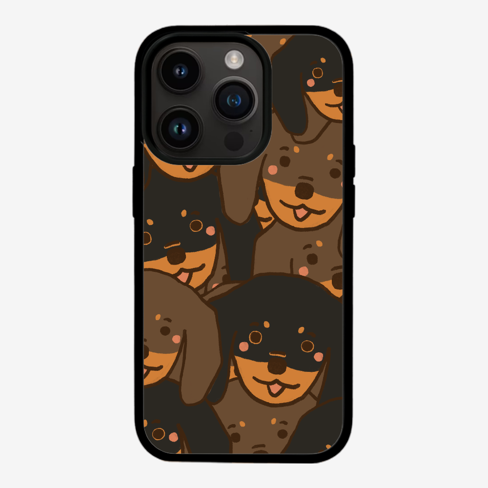 Crowded Dachshund Phone Case