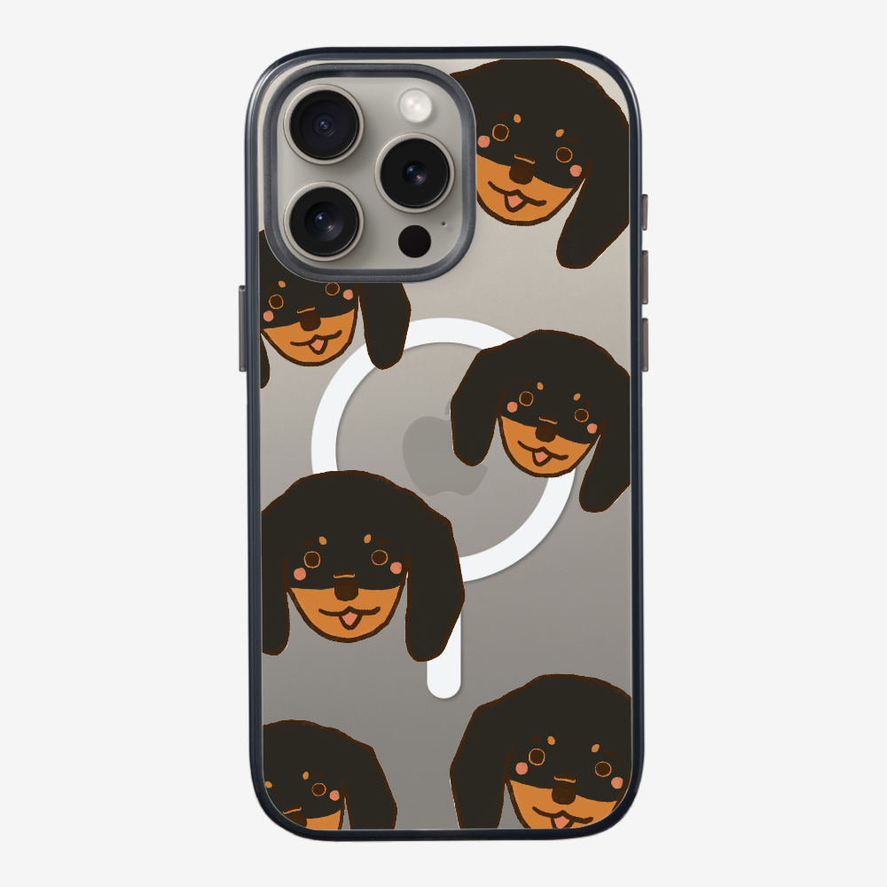 Black Dachshund Wonderland Phone Case