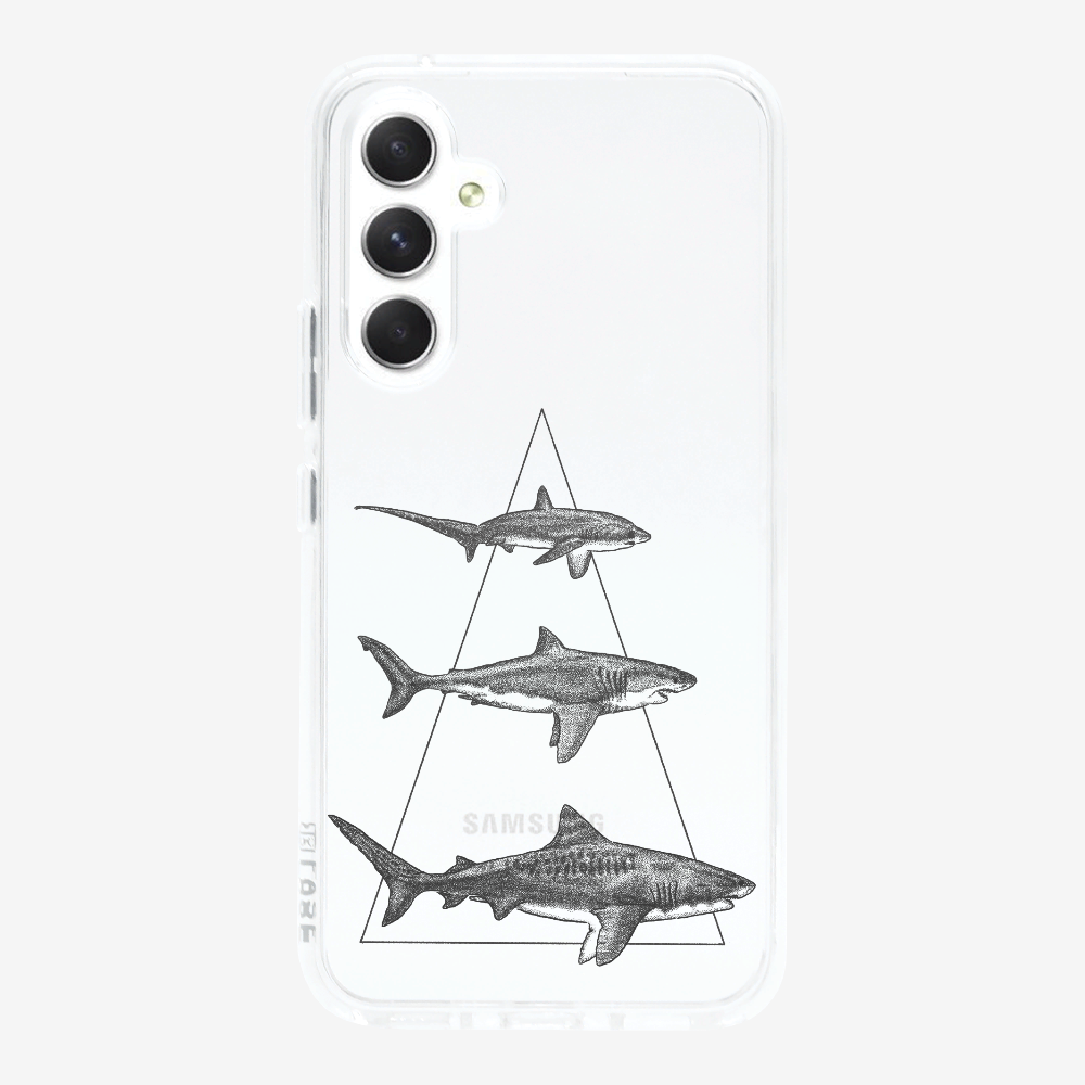 Illustration of Sharks Phone Case