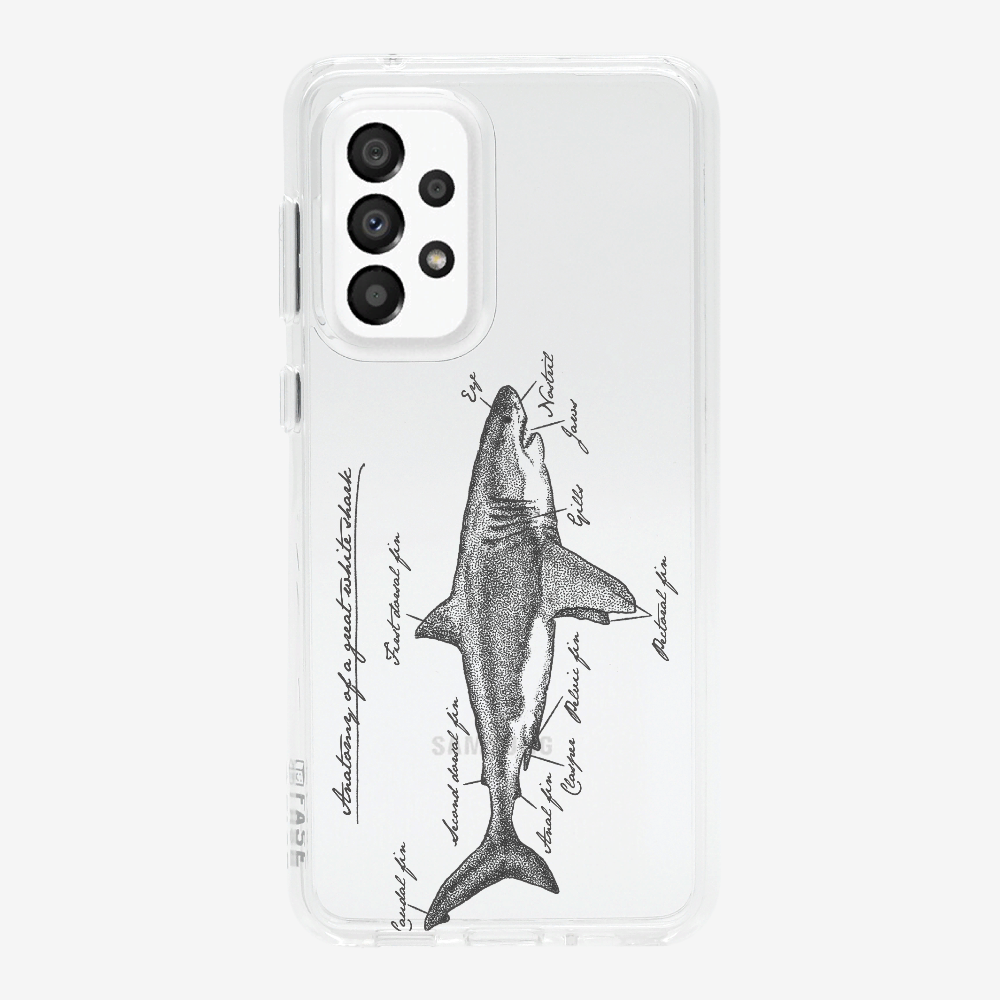 Anatomy of a Great White Shark Phone Case