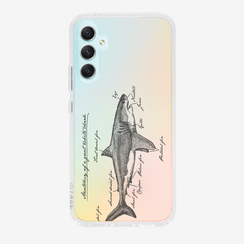 Anatomy of a Great White Shark Phone Case
