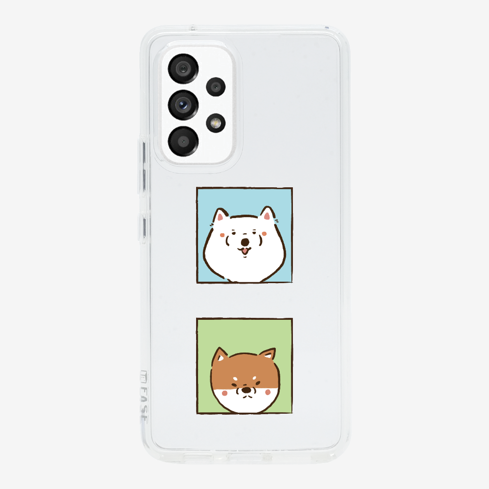 Samoyed and Shiba Inu Phone Case