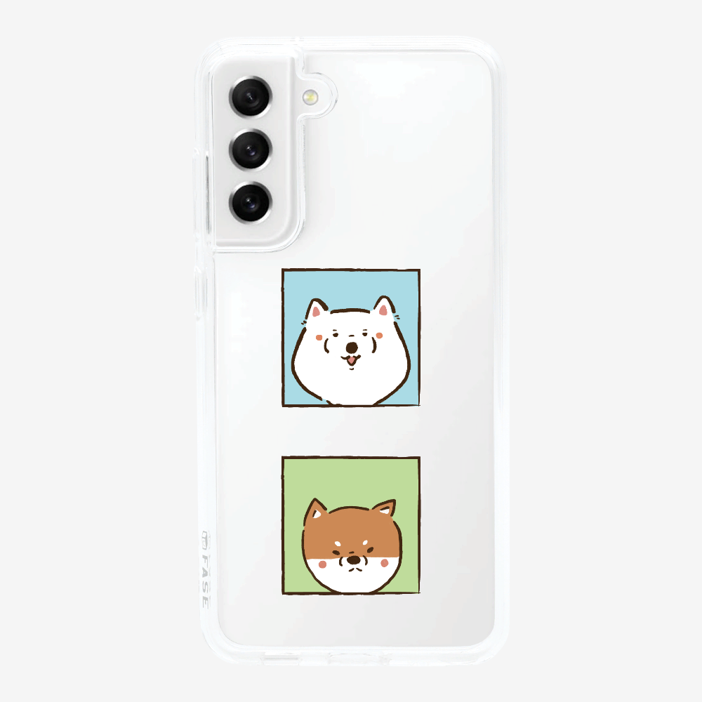 Samoyed and Shiba Inu Phone Case