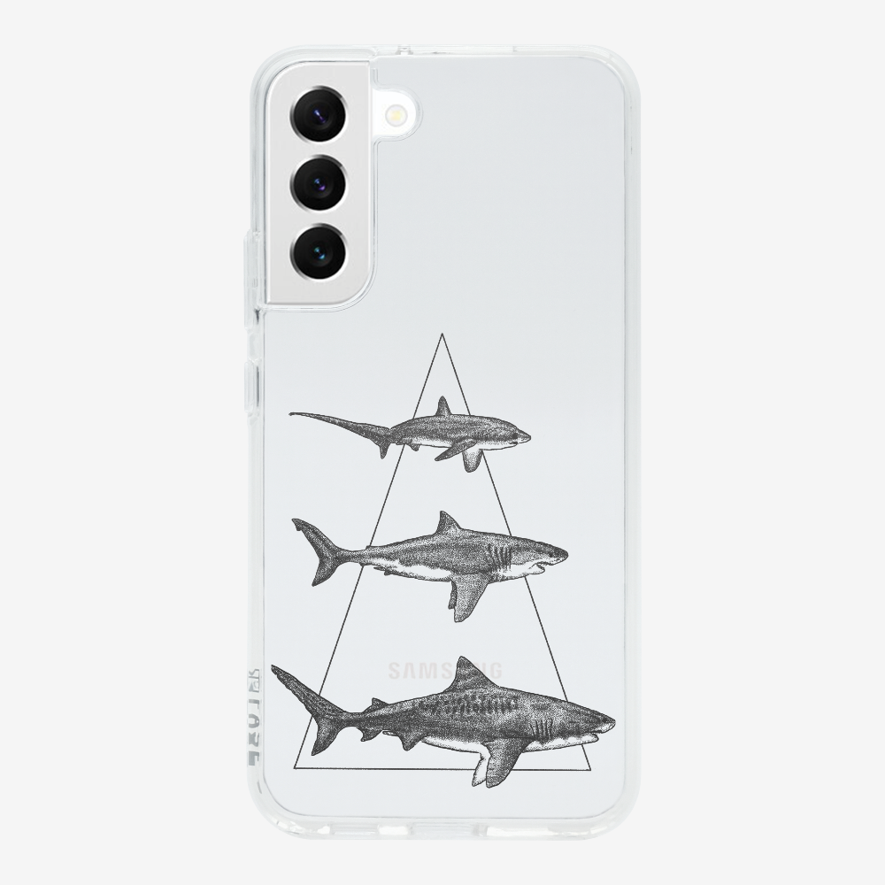 Illustration of Sharks Phone Case
