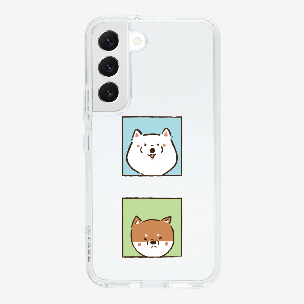 Samoyed and Shiba Inu Phone Case