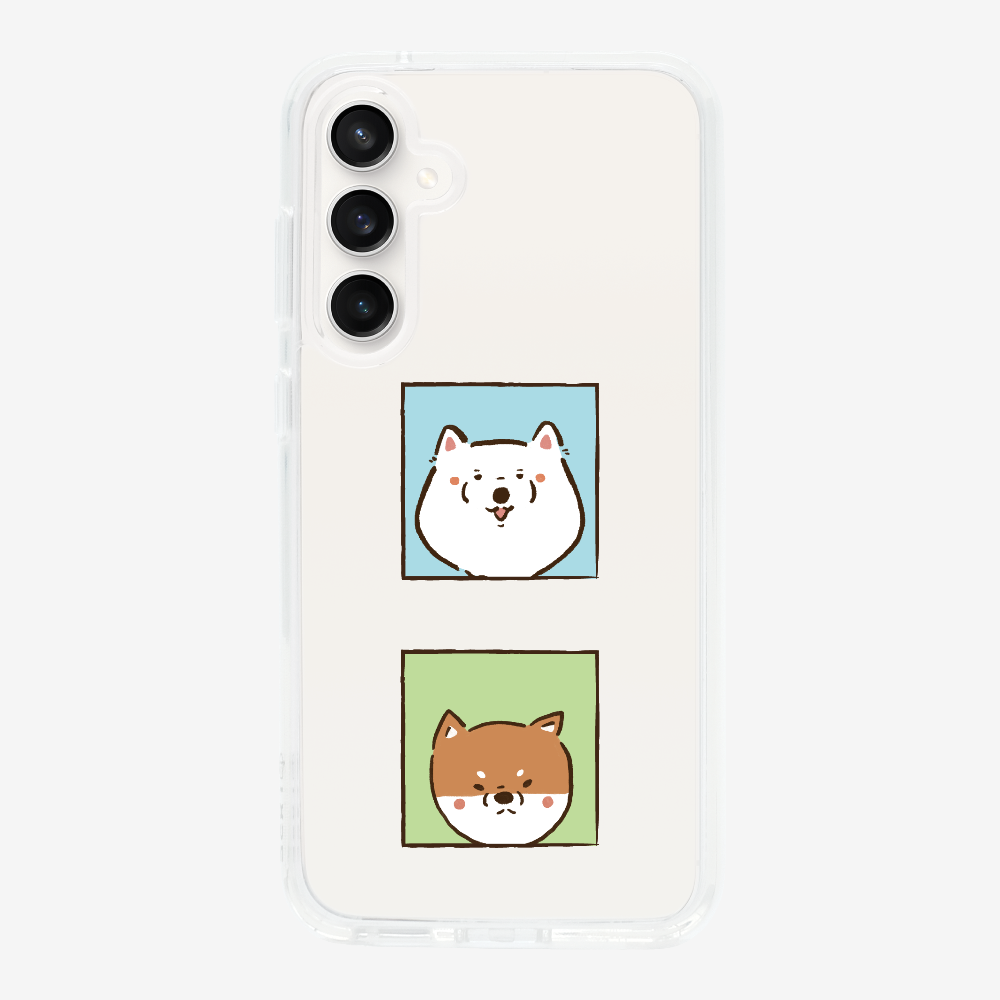 Samoyed and Shiba Inu Phone Case