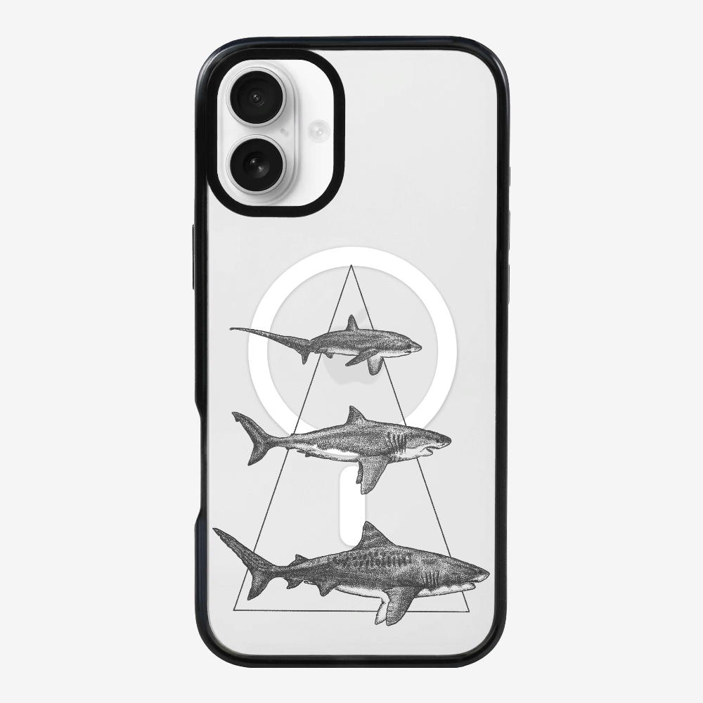 Illustration of Sharks Phone Case