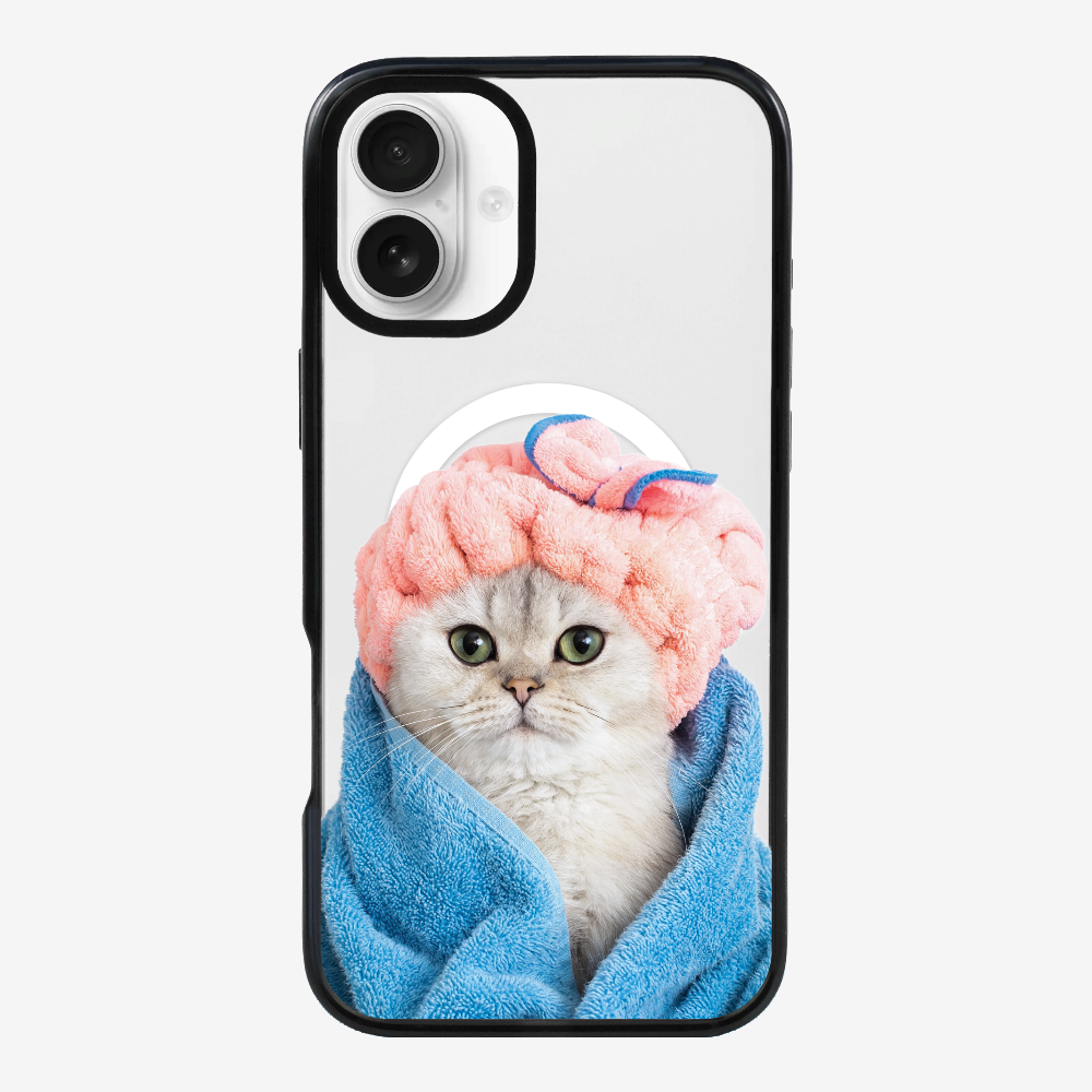 Cute White Kitten (Transparent) Phone Case