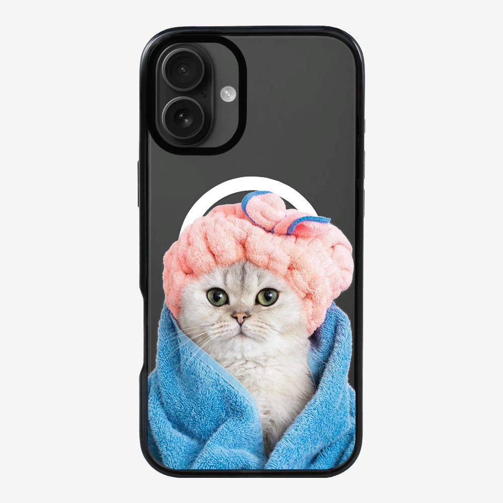 Cute White Kitten (Transparent) Phone Case