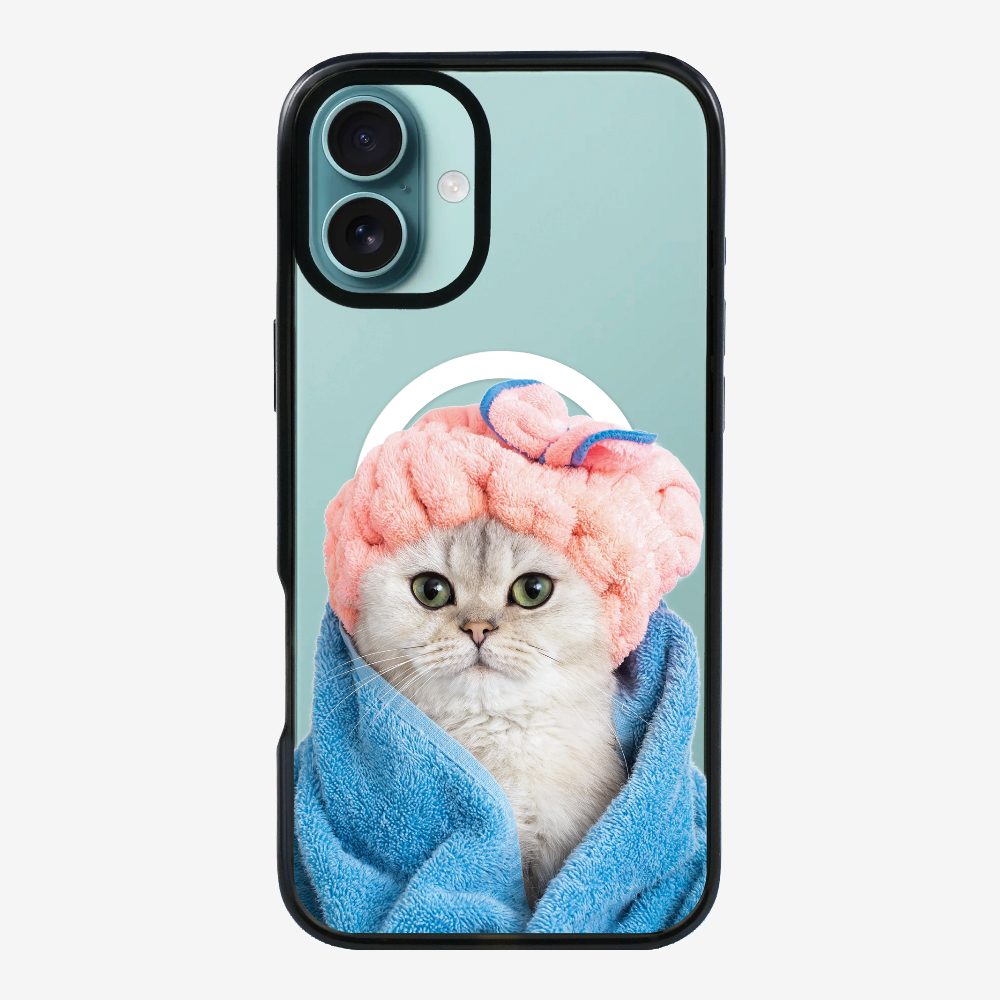 Cute White Kitten (Transparent) Phone Case