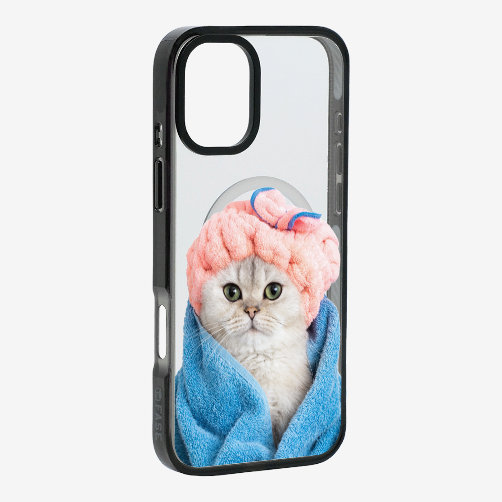 Cute White Kitten (Transparent) Phone Case
