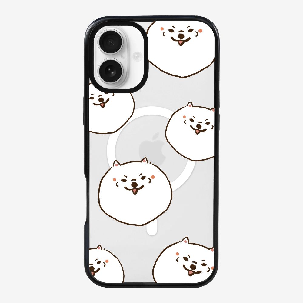 White Pomeranian Wonderland Phone Case