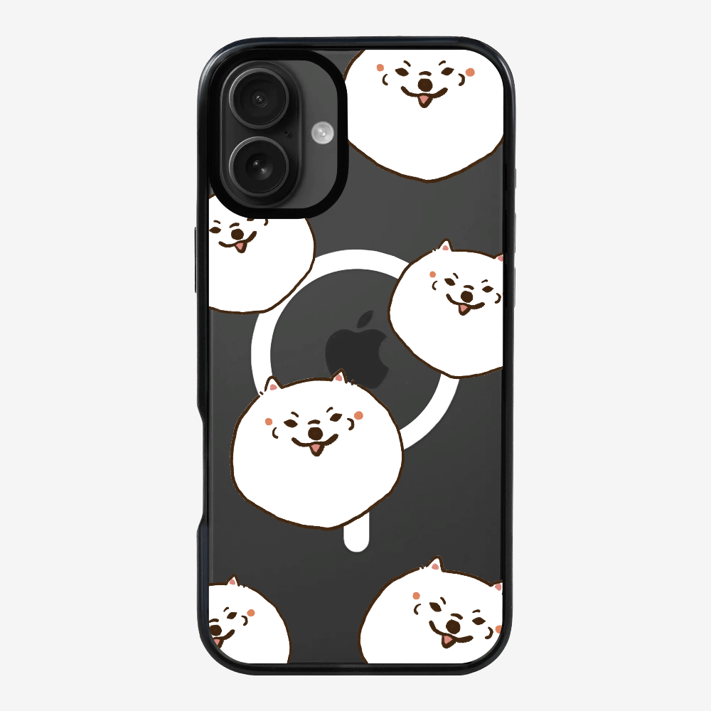 White Pomeranian Wonderland Phone Case