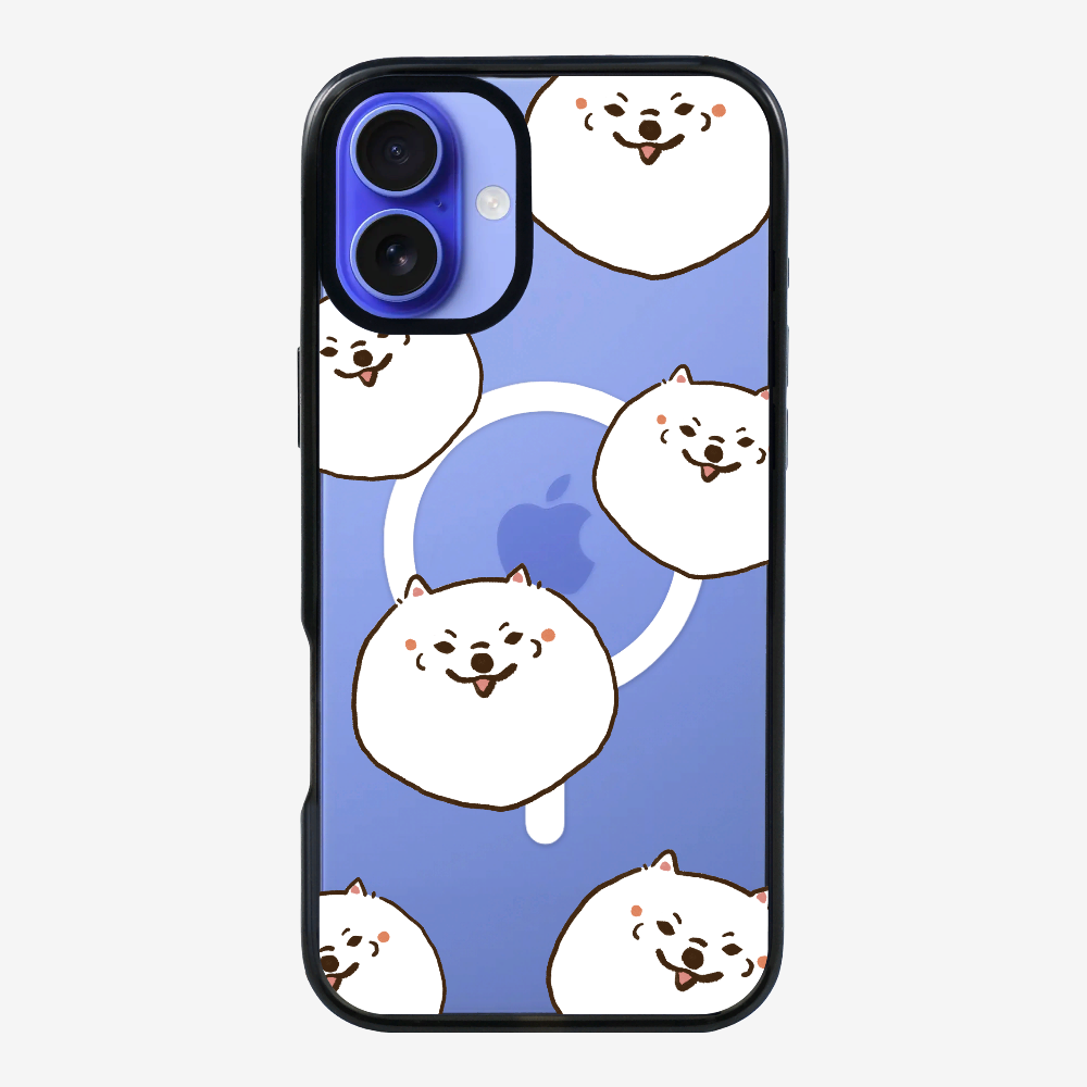 White Pomeranian Wonderland Phone Case