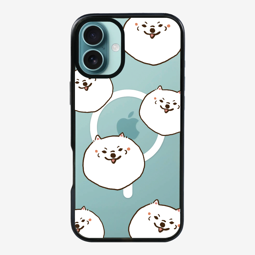White Pomeranian Wonderland Phone Case