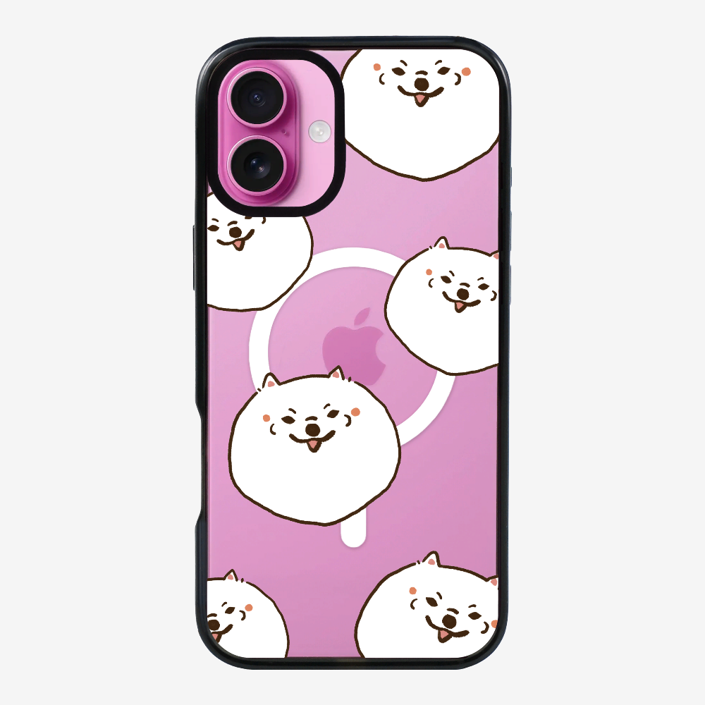 White Pomeranian Wonderland Phone Case