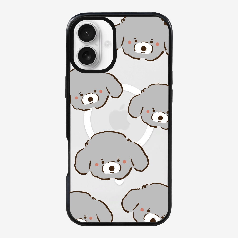 Grey Poodle Wonderland Phone Case
