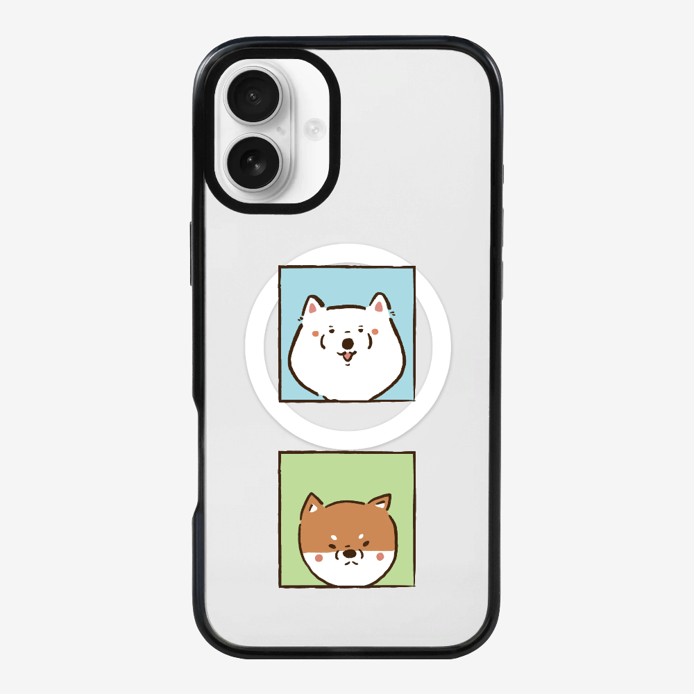 Samoyed and Shiba Inu Phone Case