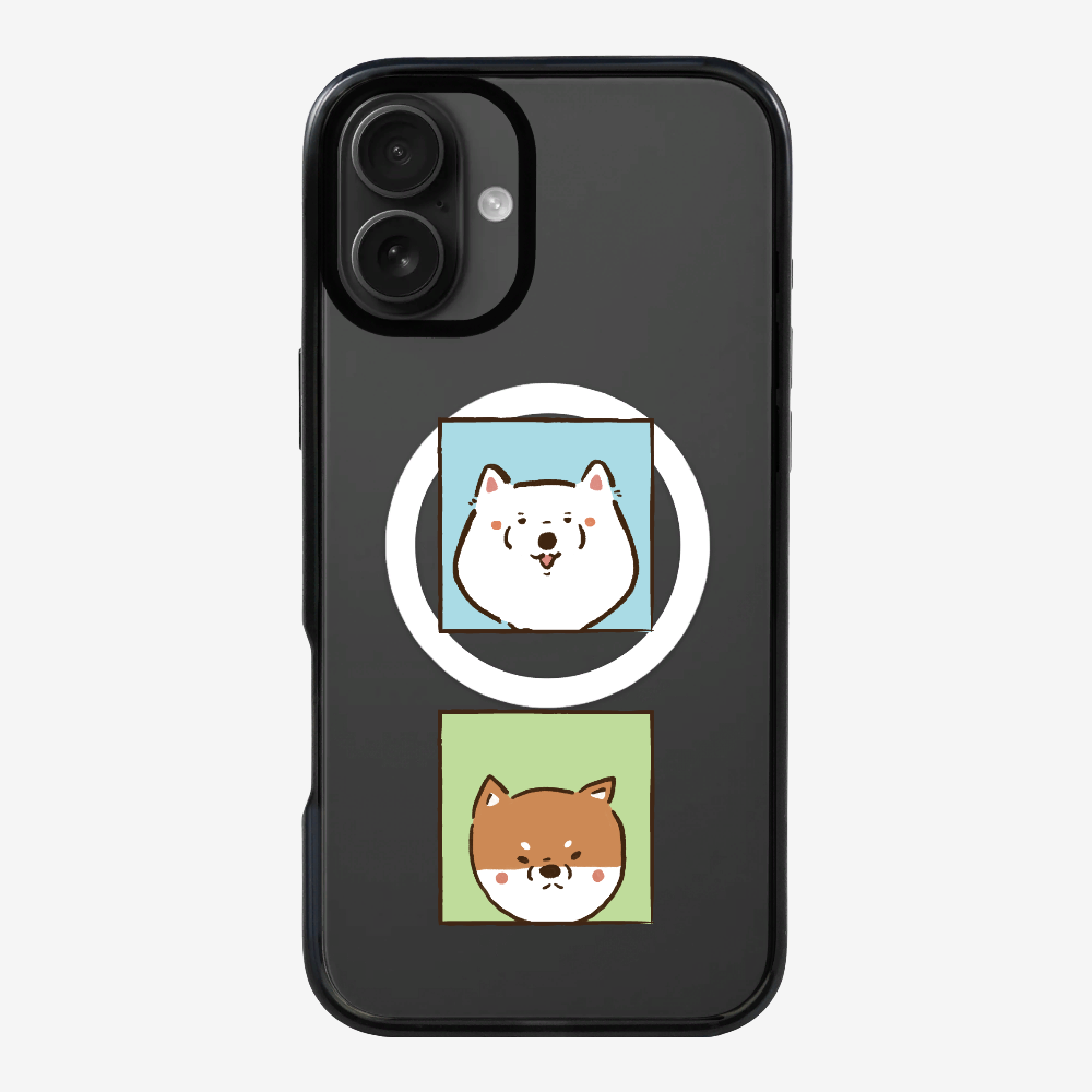 Samoyed and Shiba Inu Phone Case