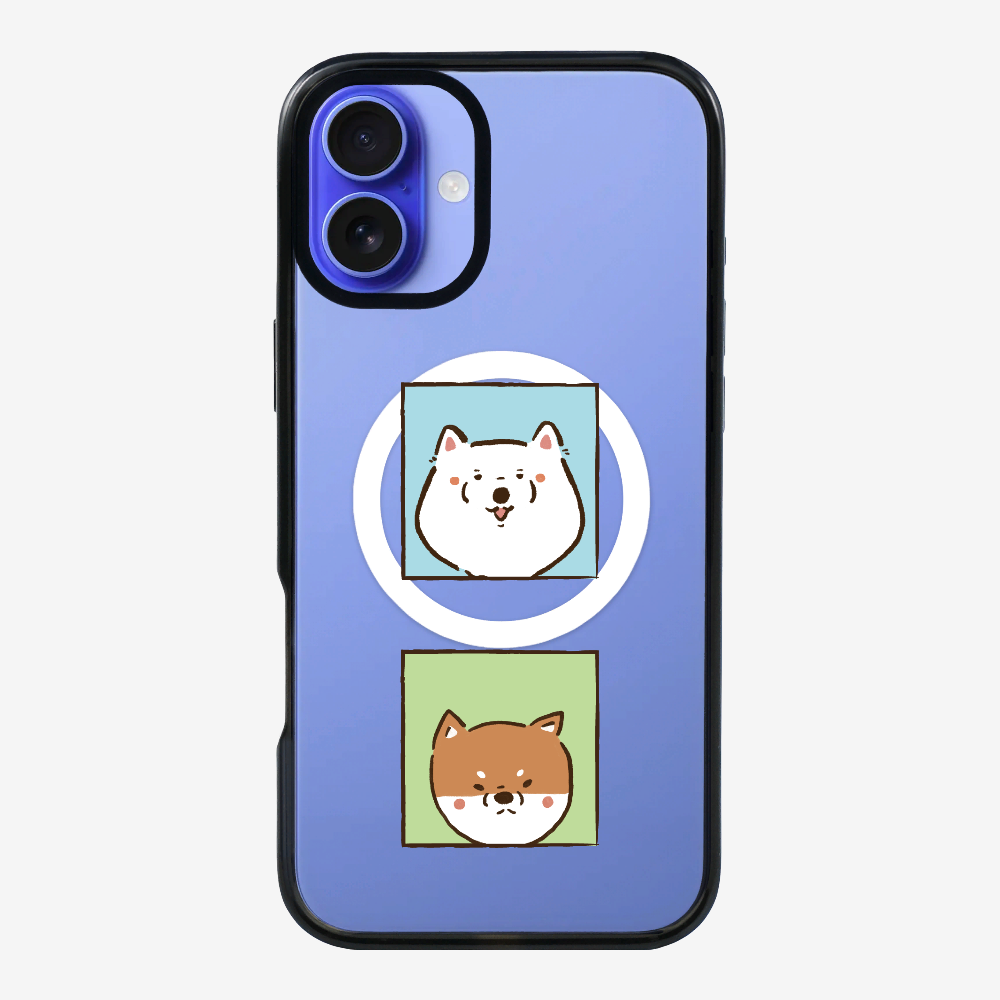 Samoyed and Shiba Inu Phone Case