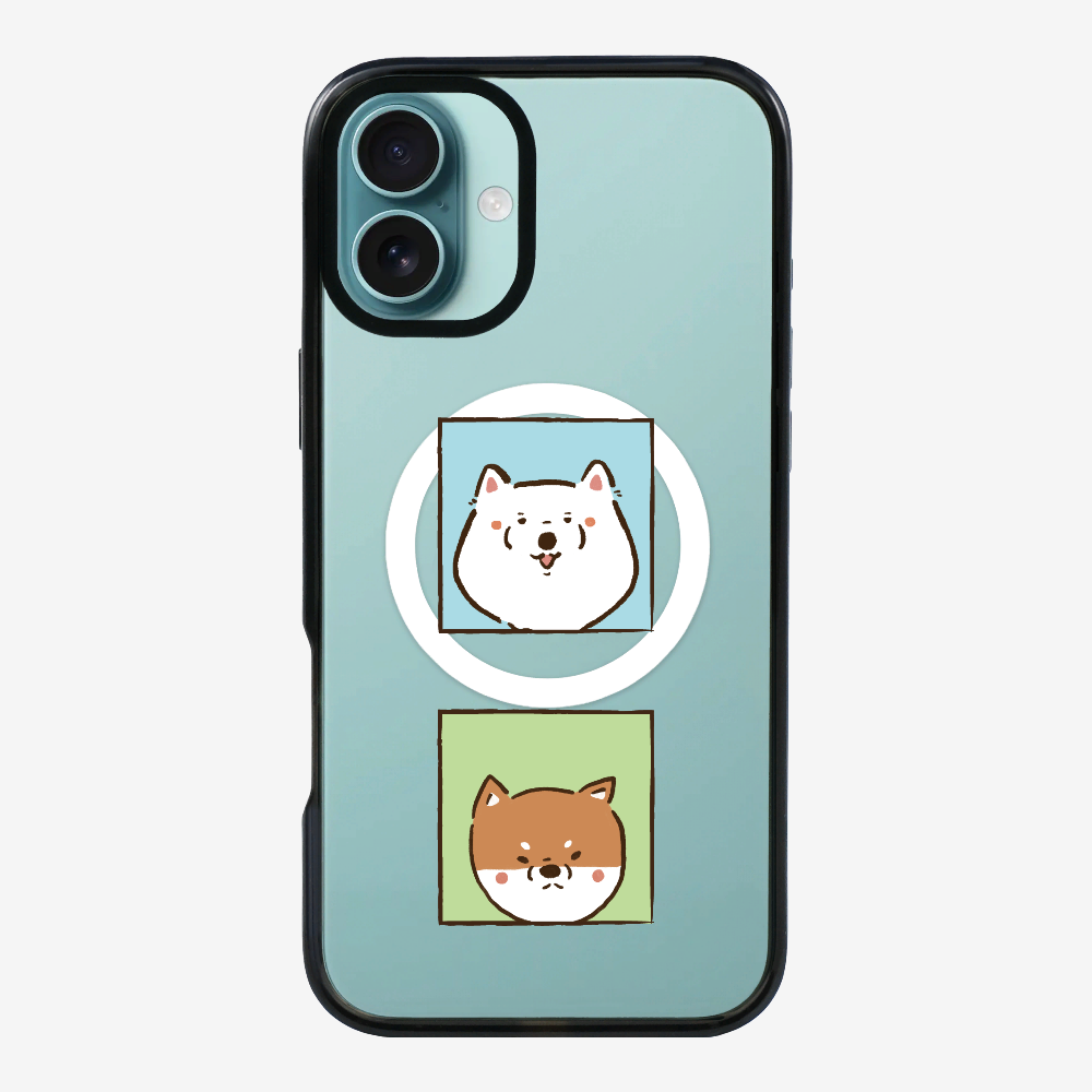 Samoyed and Shiba Inu Phone Case