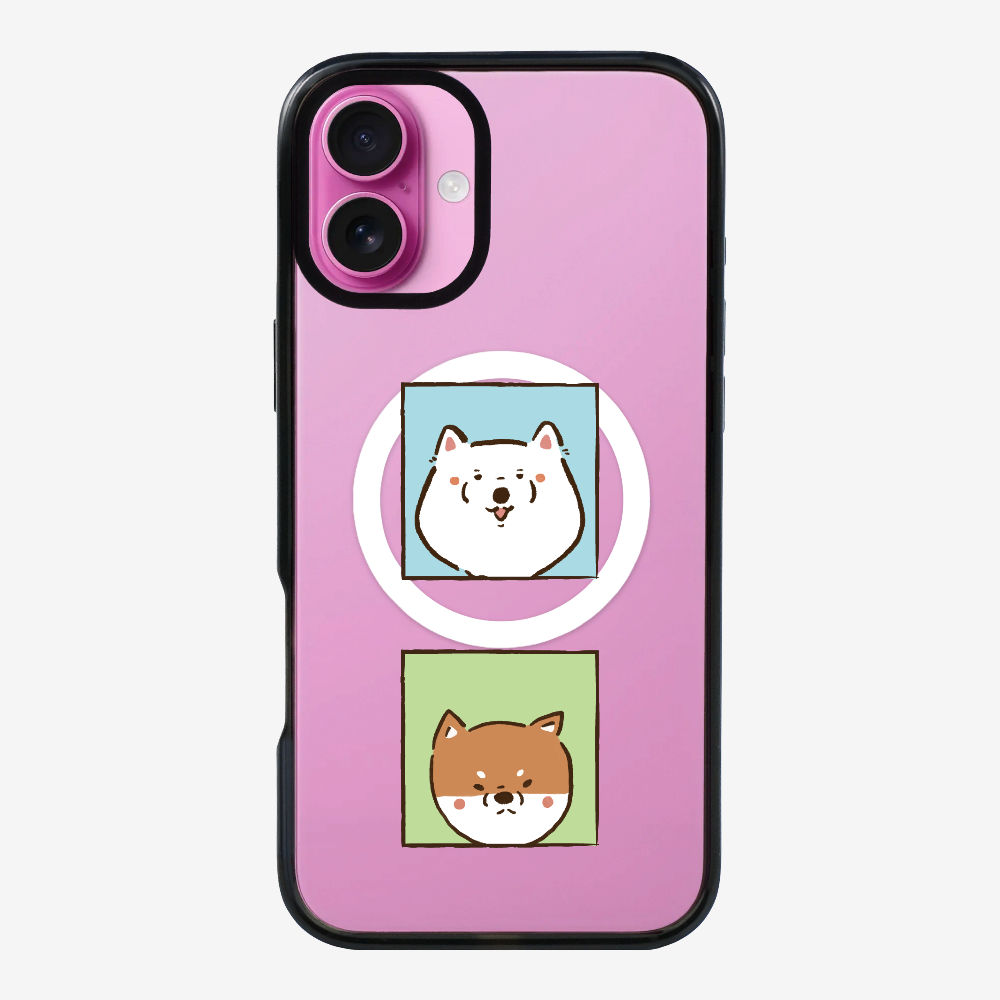 Samoyed and Shiba Inu Phone Case