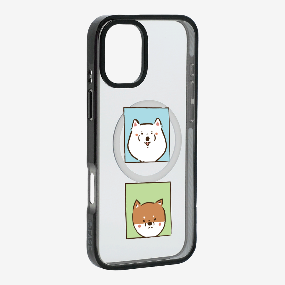 Samoyed and Shiba Inu Phone Case