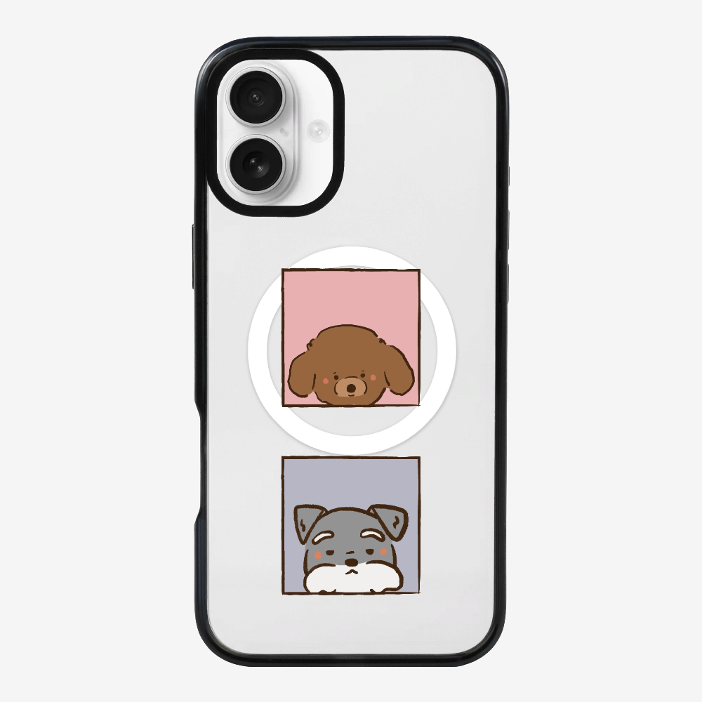 Poodle and Schnauzer Phone Case