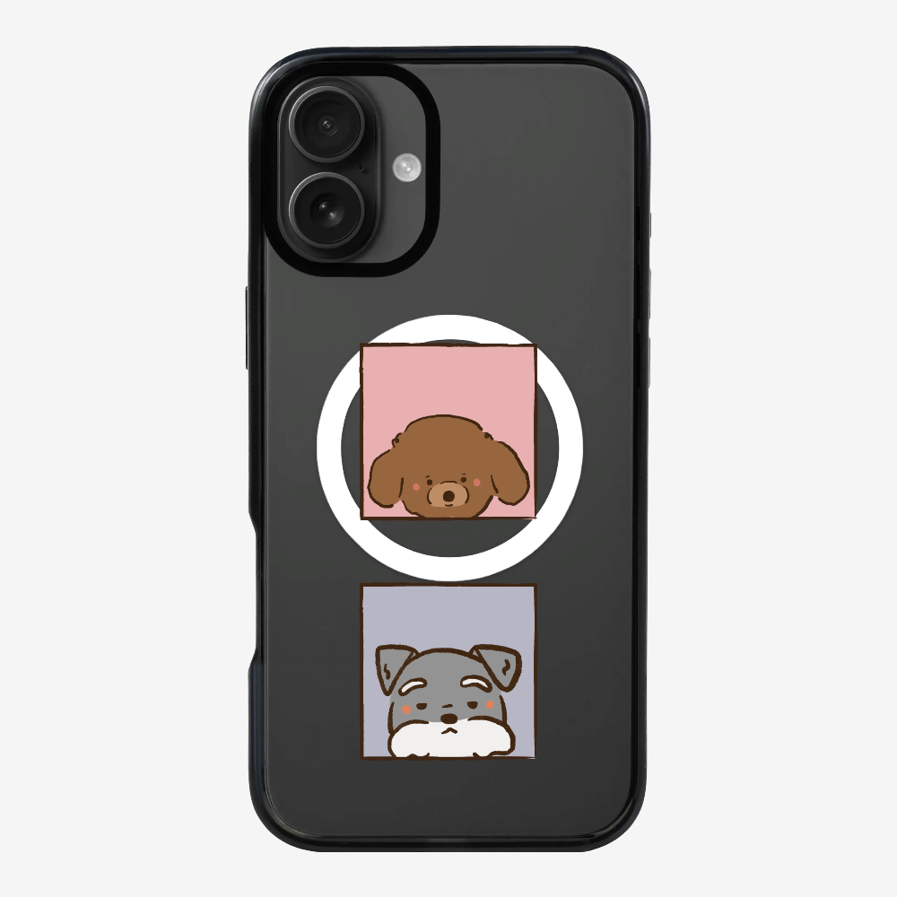 Poodle and Schnauzer Phone Case