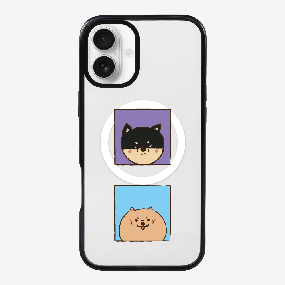 Shiba Inu and Pomeranian Phone Case