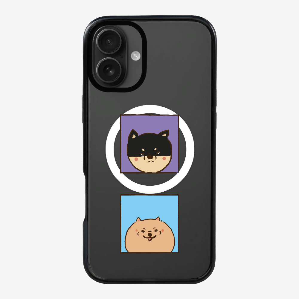 Shiba Inu and Pomeranian Phone Case