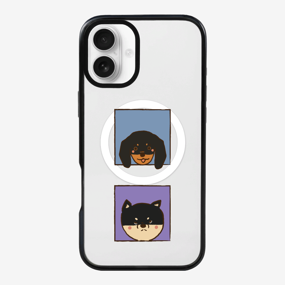 Dachshund and Corgi Phone Case