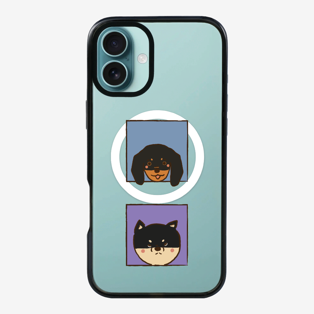 Dachshund and Corgi Phone Case