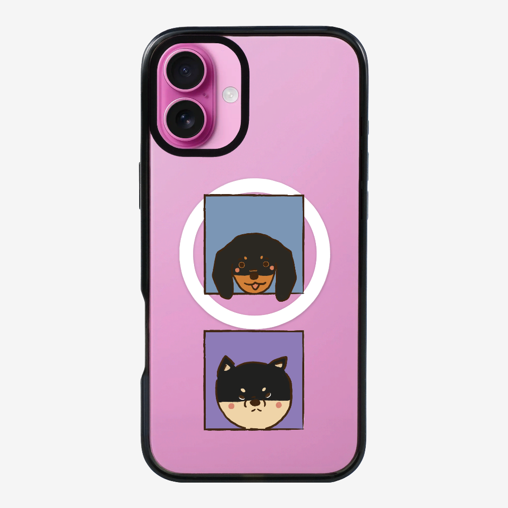 Dachshund and Corgi Phone Case