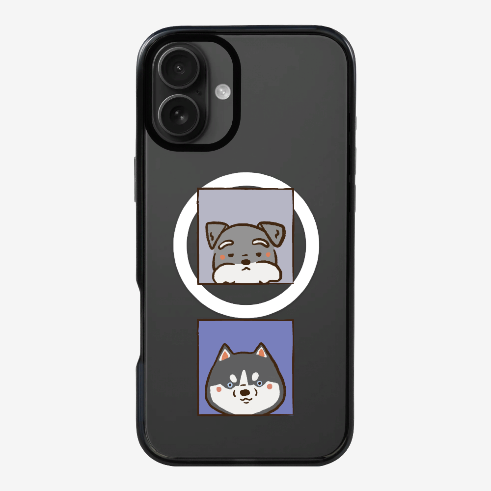 Schnauzer and Husky Phone Case