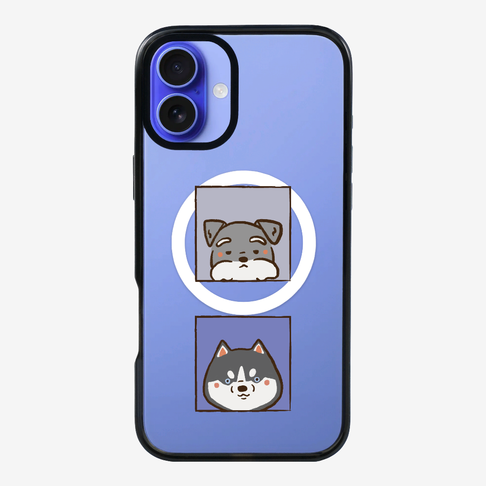 Schnauzer and Husky Phone Case